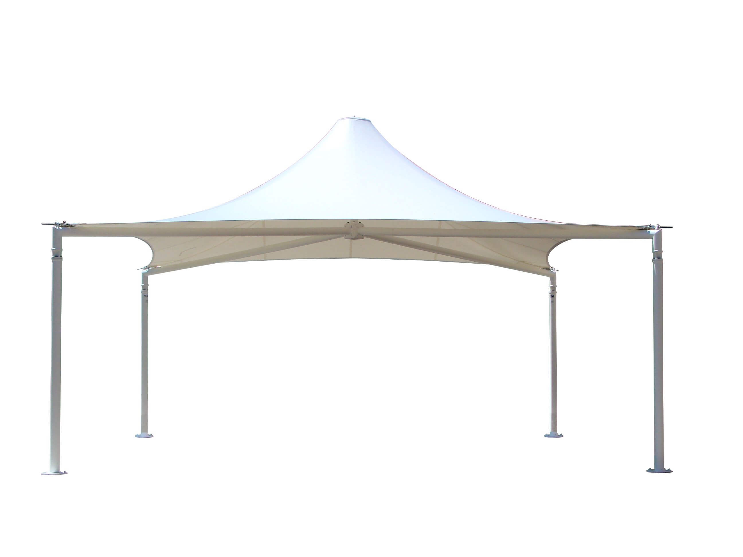 White Umbrella with four metal legs