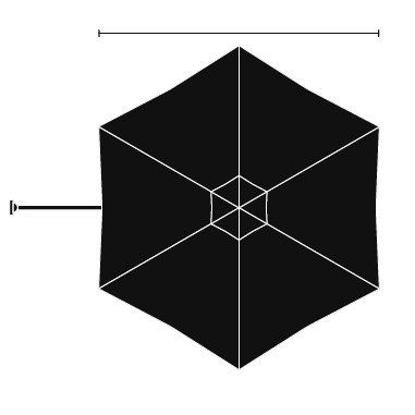 Wall mounted umbrella sizes and configurations