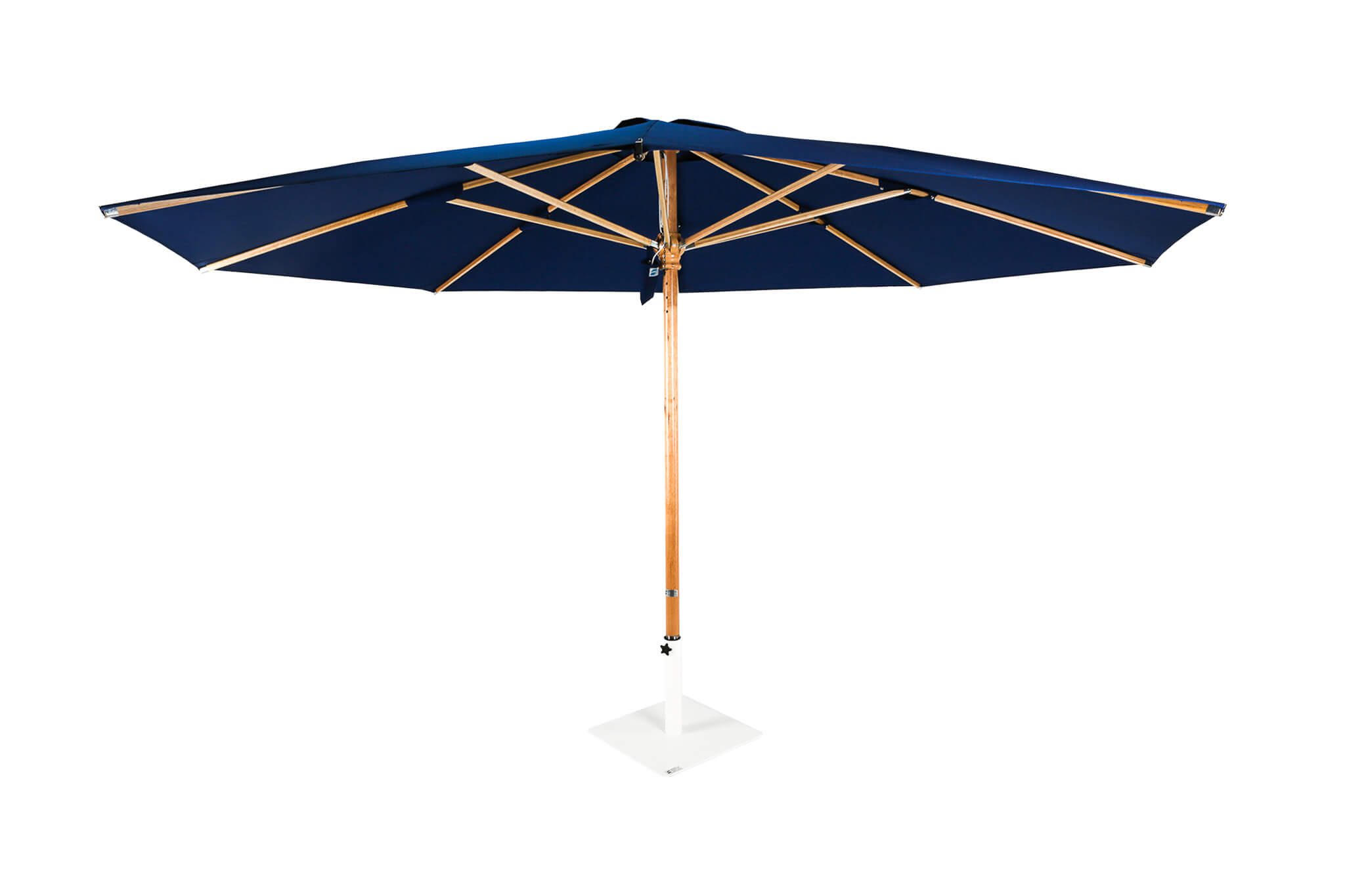 Made in the Shade Outdoor Umbrella with Light Navy Canopy