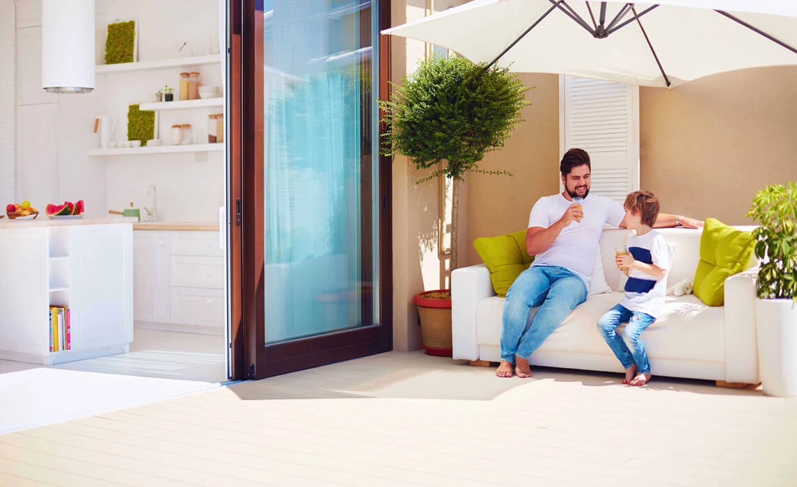 Happy Family under shade